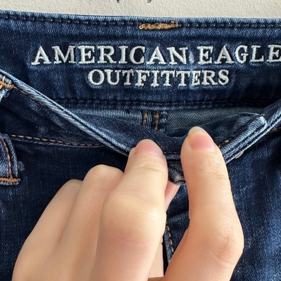 American Eagle Outfitters Hi-Rise Jegging, Dark Wash Skinny Jeggings, Size 4 - Picture 10 of 16